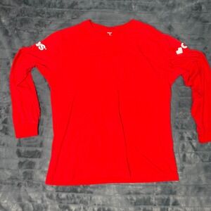 CVS Long Sleeve Graphic Tee Womens XL Red Heart Logo CVS1003RD Cotton Blend